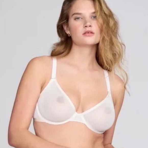 Cuup The Plunge Mesh Bra in Salt SZ 30H NWOT - Picture 1 of 4